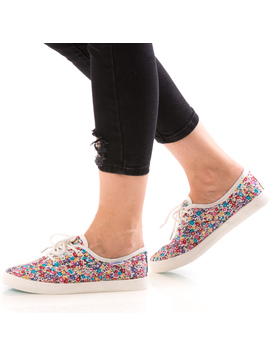 Tenisi Dama FlowerPower Alb